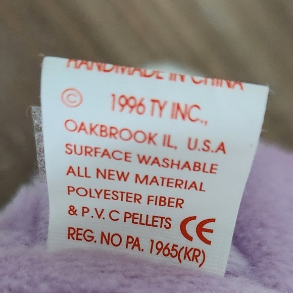 ๐ฐ Ty Beanie Baby Floppity the Bunny Rabbit 1996 โ Vintage, Excellent Cond - Picture 13 of 14